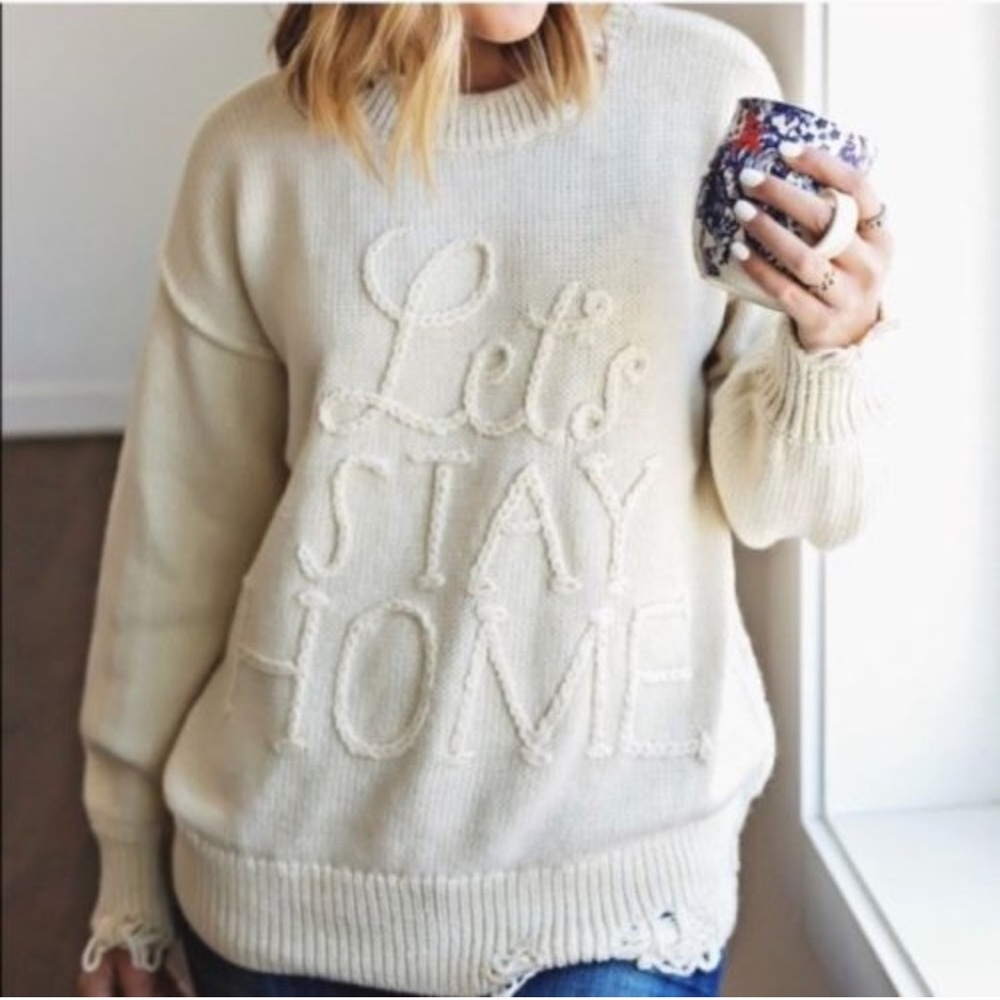 WILDFOX Let’s Stay Home Knit Sweater